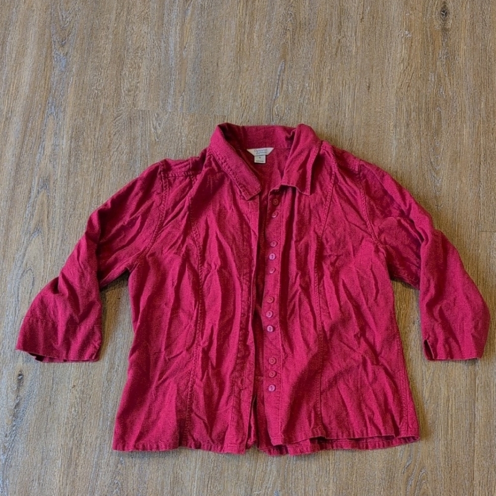 Red Button-Up Shirt